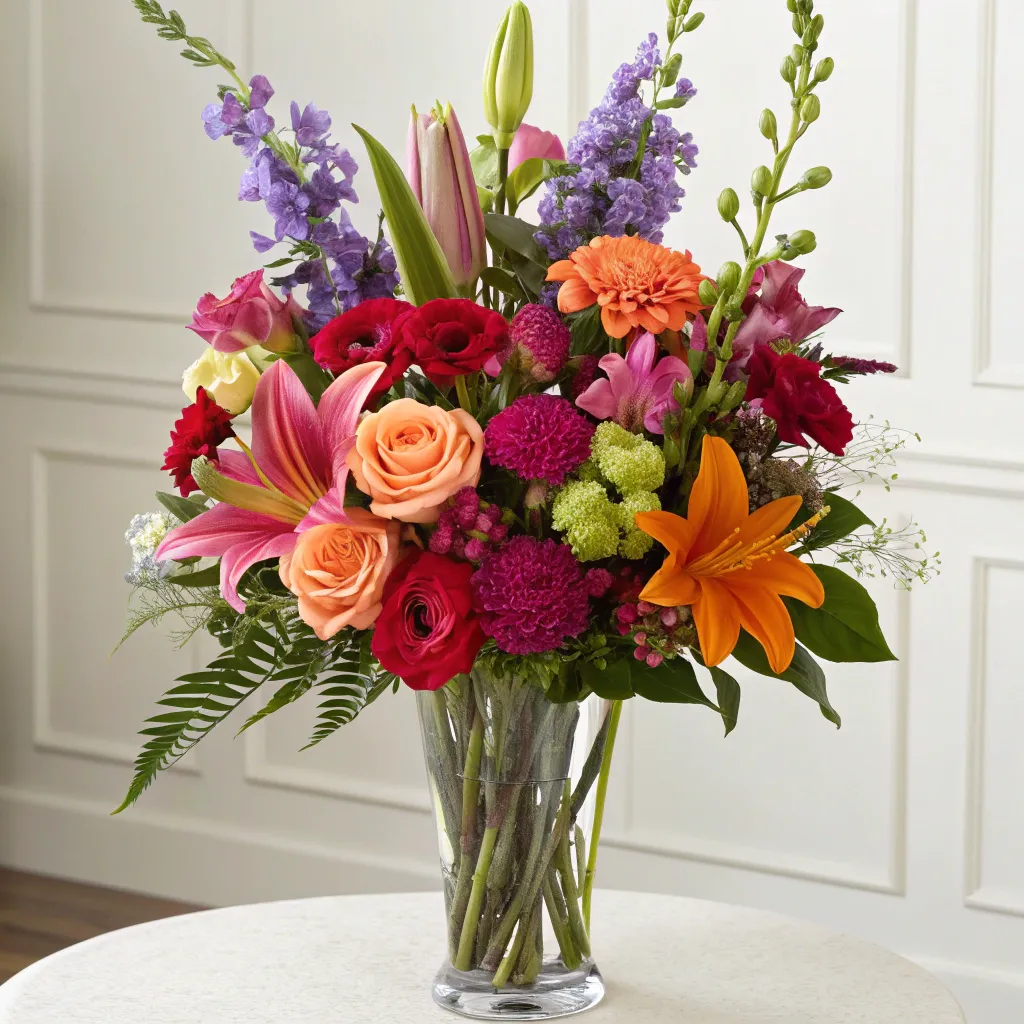 Elegant flower arrangement showcasing vibrant blooms